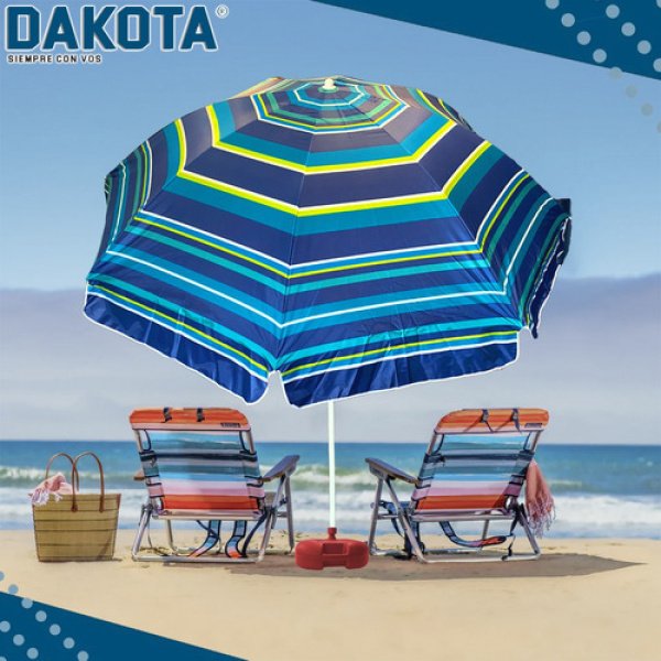 Parasol Sombrilla Articulada 220cm Dakota Playa - Imagen 2