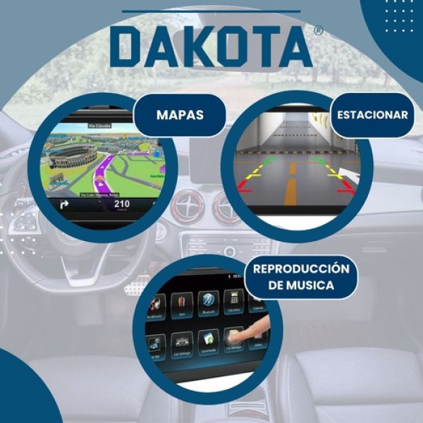 Stereo Pantalla Tactil Dakota Gps Android Bt Camara Volante - Imagen 7