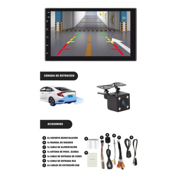Stereo Pantalla Tactil Dakota Gps Android Bt Camara Volante - Imagen 3