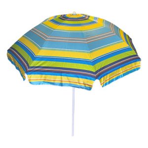 Parasol Sombrilla Articulada 260cm Dakota Playa Camping Color Verde Rayado