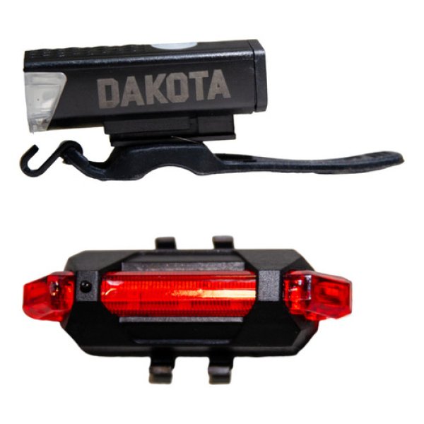 Kit Luces Usb Led Seguridad Bici Dakota 2218 Delantera Y Trasera + Color Negro - Imagen 5