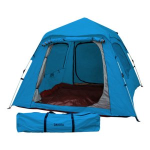 Carpa Autoarmable Para 6 Personas Dakota Automática 240x240x154cm Color Azul
