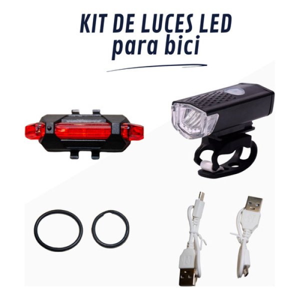 Kit Luces Usb Led Seguridad Bici Dakota 2218 Delantera Y Trasera + Color Negro - Imagen 6