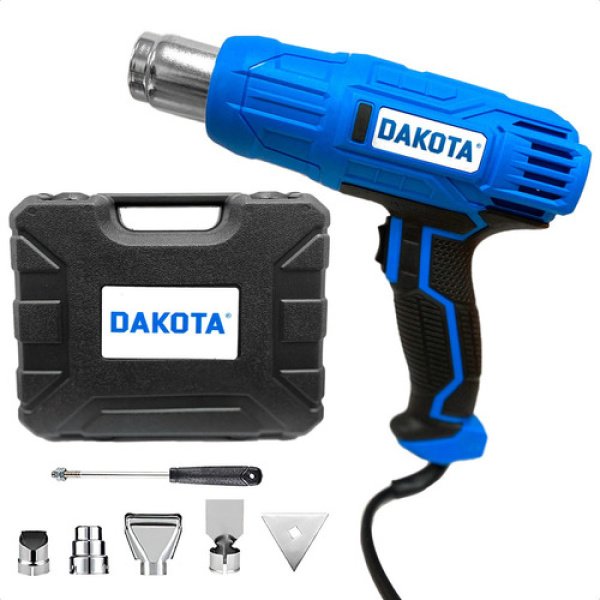Pistola De Calor 2000w Dakota Pc2000 Linea Pesada Valija Accesorios