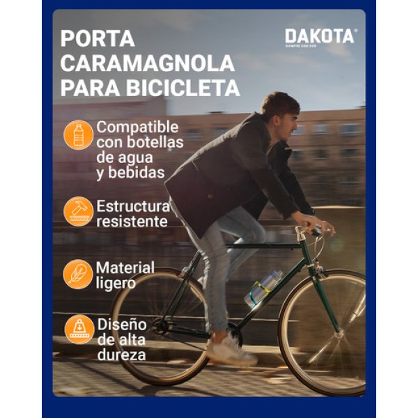 Porta Caramañola Botella Bicicleta Dakota Universal Ultra Liviana - Imagen 3