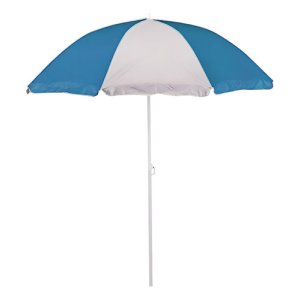 Mor 3732 Sombrilla Playera Central Reclinable Color Celeste Y Blanco