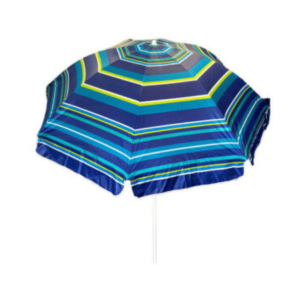 Parasol Sombrilla Articulada 260cm Dakota Playa Camping Color Azul Rayado