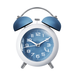 Reloj Despertador Dakota  Vintage Analógico  Campana Deco Luz Nocturna Color Azul Blanco