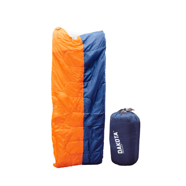 Bolsa De Dormir Térmica Impermeable Dakota Rectangular Temperatura De 10ºc A 20ºc Azul - Naranja