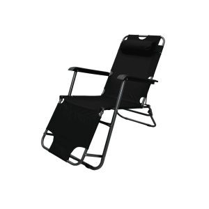 Reposera Gravedad Cero Plegable Reforzada Dakota Soft150 Color Negro