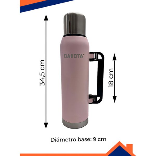 Termo Acero Inoxidable Pico Cebador Dakota 1.3l Color Rosa - Imagen 7