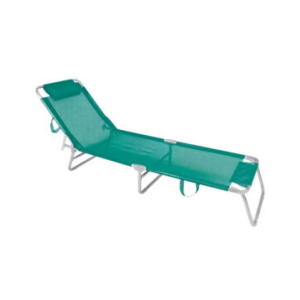 Reposera Cama Mor 4 Posiciones Reclinable Aluminio Color Verde Anís