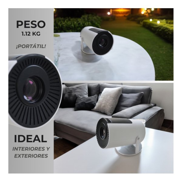 Mini Proyector Led Wifi Mirrorlink Dakota Plw150 De 9500 Lm Android Smart Tv Hd Color Blanco - Imagen 4