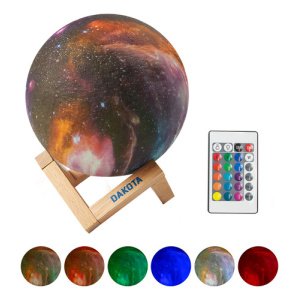 Lámpara Velador Galaxia 3d Dakota Rgb 16 Tonalidades Blanco Frío