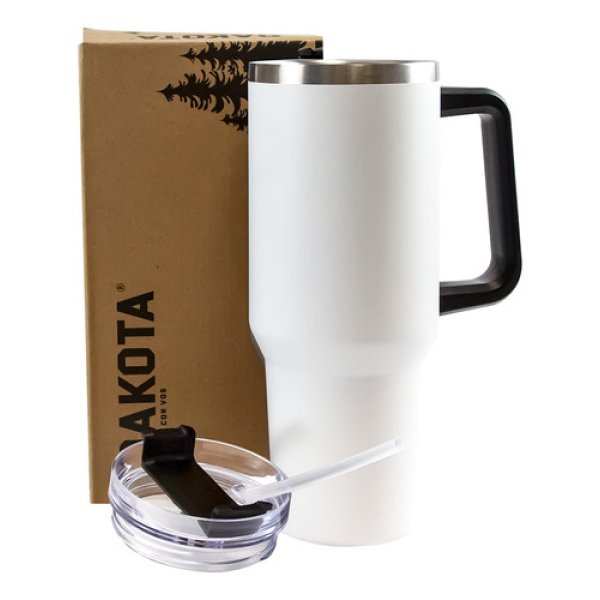 Vaso Térmico 1.2lt Dakota Acero Inoxidable Con Tapa Sorbete Color Blanco - Imagen 7
