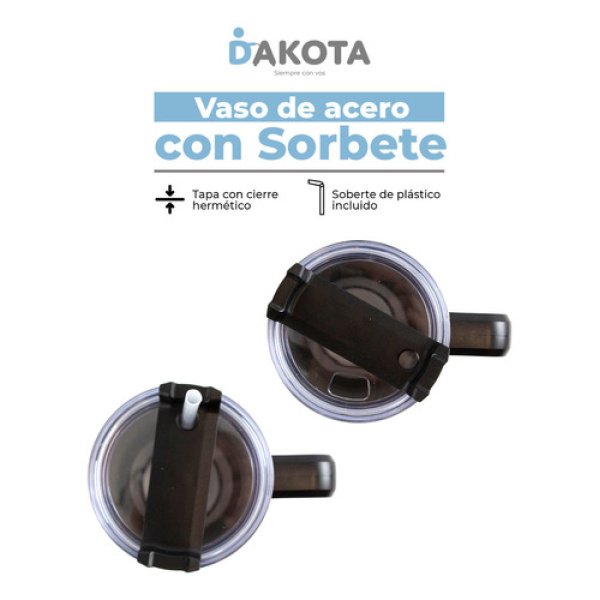 Vaso Térmico 1.2lt Dakota Acero Inoxidable Con Tapa Sorbete Color Blanco - Imagen 4
