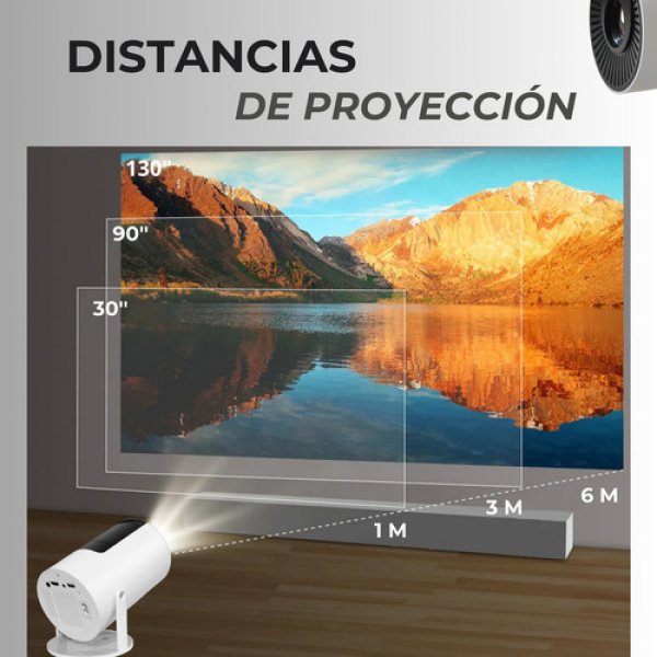 Mini Proyector Led Wifi Mirrorlink Dakota Plw150 De 9500 Lm Android Smart Tv Hd Color Blanco - Imagen 6