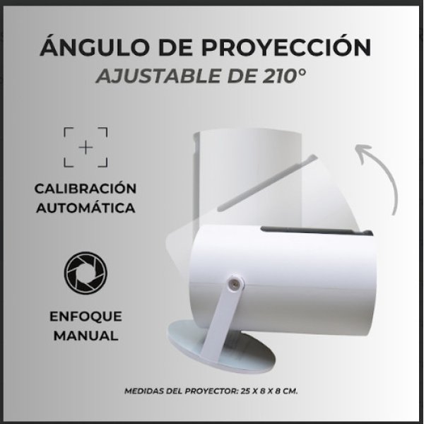 Mini Proyector Led Wifi Mirrorlink Dakota Plw150 De 9500 Lm Android Smart Tv Hd Color Blanco - Imagen 7