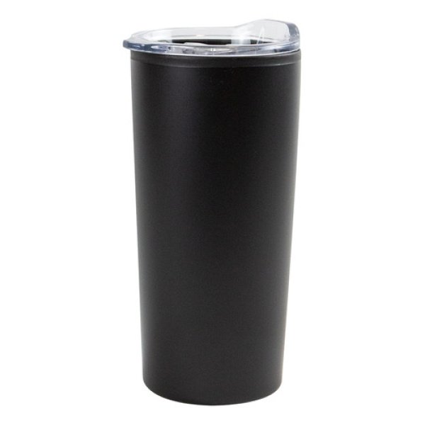 Vaso Térmico 400ml Dakota Acero + Plástico Con Tapa Frio Calor Color Negro