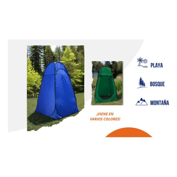 Carpa Baño Vestidor Autoarmable Playa Dakota 110x110x190cm Color Verde - Imagen 5