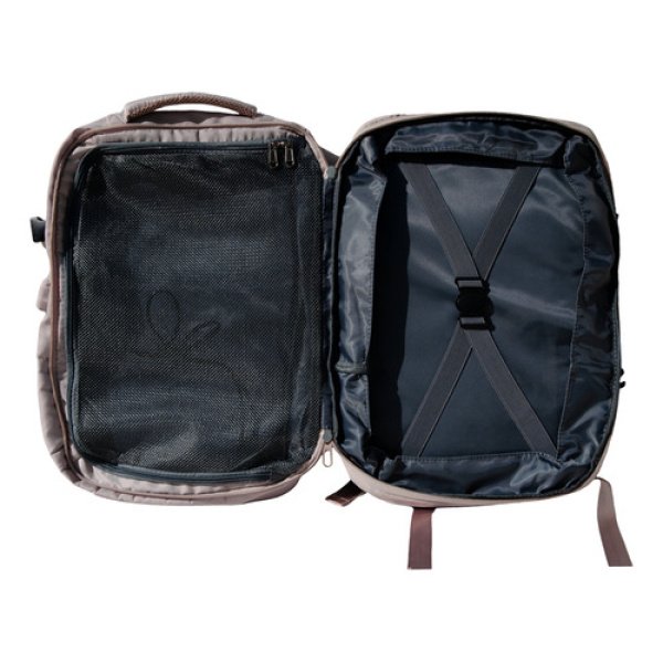 Mochila Viaje Carry On 24l Monobag Calidad Deluxe Reforzada Color Lila Diseño De La Tela Liso - Imagen 4