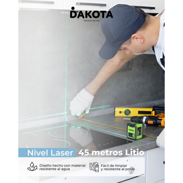 Nivel Laser Dakota Nlv35 45 Mts Con Trípode - Imagen 5