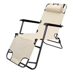 Reposera Gravedad Cero Plegable Reforzada Dakota Soft150 Color Blanco