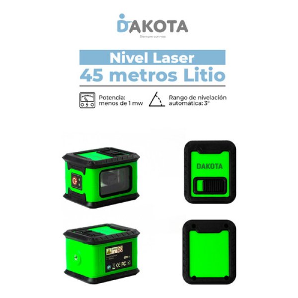 Nivel Laser Dakota Nlv35 45 Mts Con Trípode - Imagen 6