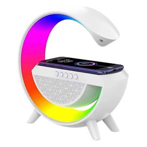 Velador Parlante Bluetooth Luz Led Rgb Dakota Portátil Cargador Inalámbrico